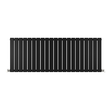 Urban Horizontal Radiator - Matt Black - Single Panel (600mm High) 1596mm Wide