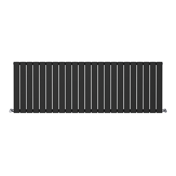 Urban Horizontal Radiator - Matt Black - Single Panel (600mm High) 1748mm Wide