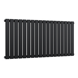 Urban Horizontal Radiator - Matt Black - Single Panel (600mm High) 1748mm Wide