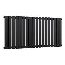 Urban Horizontal Radiator - Matt Black - Single Panel (600mm High) 1748mm Wide