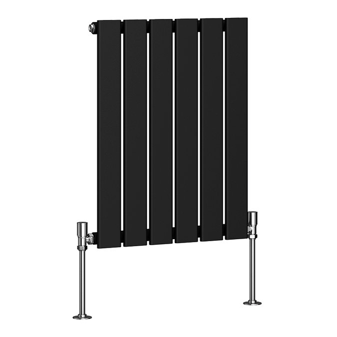 Urban Horizontal Radiator - Matt Black - Single Panel (600mm High) 456mm Wide