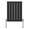 Urban Horizontal Radiator - Matt Black - Single Panel (600mm High) 456mm Wide