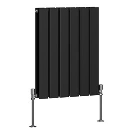 Urban Horizontal Radiator - Matt Black - Single Panel (600mm High) 456mm Wide