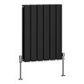 Urban Horizontal Radiator - Matt Black - Single Panel (600mm High) 456mm Wide