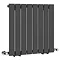 Urban Horizontal Radiator - Matt Black - Single Panel (600mm High) 608mm Wide