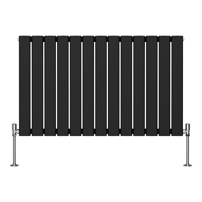 Urban Horizontal Radiator - Matt Black - Single Panel (600mm High) 988mm Wide