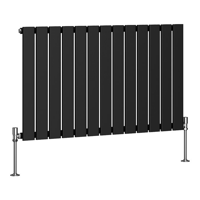 Urban Horizontal Radiator - Matt Black - Single Panel (600mm High) 988mm Wide