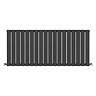 Urban Horizontal Radiator - Matt Black - Single Panel (600mm High) 1368mm Wide
