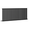 Urban Horizontal Radiator - Matt Black - Single Panel (600mm High) 1368mm Wide