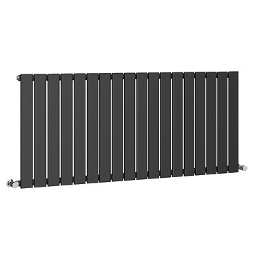 Urban Horizontal Radiator - Matt Black - Single Panel (600mm High) 1368mm Wide