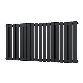Urban Horizontal Radiator - Matt Black - Single Panel (600mm High) 1368mm Wide
