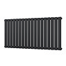 Urban Horizontal Radiator - Matt Black - Single Panel (600mm High) 1368mm Wide
