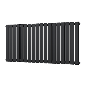 Urban Horizontal Radiator - Matt Black - Single Panel (600mm High) 1368mm Wide