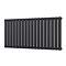 Urban Horizontal Radiator - Matt Black - Single Panel (600mm High) 1368mm Wide