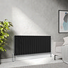 Urban Horizontal Radiator - Matt Black - Single Panel (600mm High) 1368mm Wide