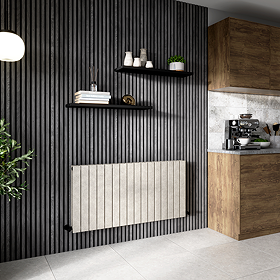 Urban Horizontal Radiator - Taupe Speckled Stone Effect - Double Panel (600x1216mm)