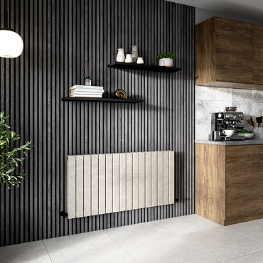 Urban Horizontal Radiator - Taupe Speckled Stone Effect - Double Panel (600x1216mm)