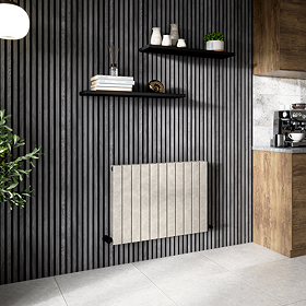 Urban Horizontal Radiator - Taupe Speckled Stone Effect - Double Panel (600x836mm)