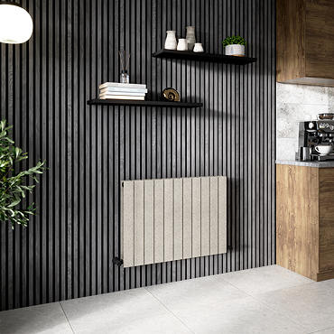 Urban Horizontal Radiator - Taupe Speckled Stone Effect - Double Panel (600x836mm)