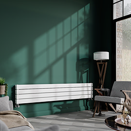 Urban Horizontal Radiator - White - Double Panel (1600mm Wide) 304mm High