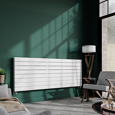 Urban Horizontal Radiator - White - Double Panel (1600mm Wide)