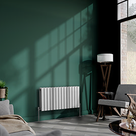 Urban Horizontal Radiator - White - Double Panel (400mm High x 826mm Wide)