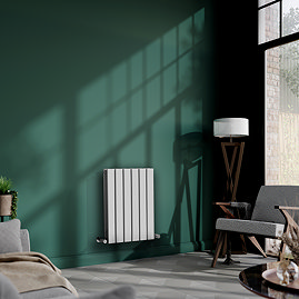Urban Horizontal Radiator - White - Double Panel (600mm High) 456mm Wide