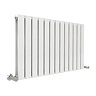 Urban Horizontal Radiator - White - Double Panel (600mm High) 988mm Wide