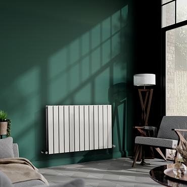 Urban Horizontal Radiator - White - Double Panel (600mm High) 988mm Wide