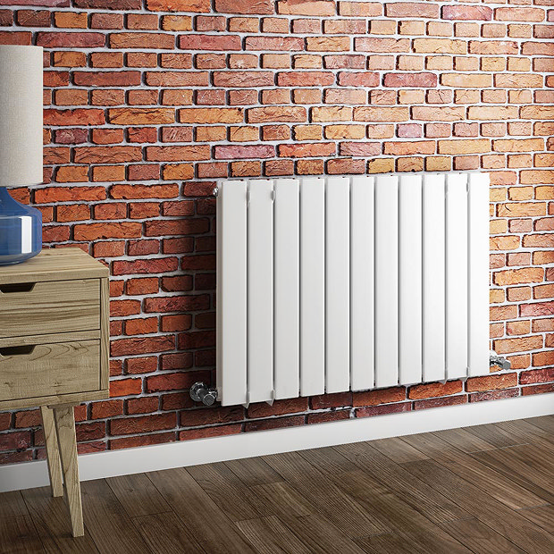 Urban Horizontal Radiator | White Finish | From Victorian Plumbing