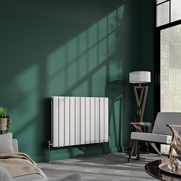 Urban Horizontal Radiator - White - Double Panel (600mm High)