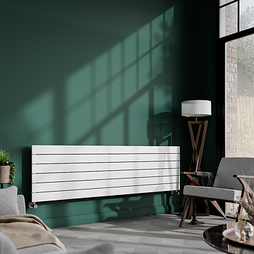 Urban Horizontal Radiator - White - Single Panel (1600mm Wide)