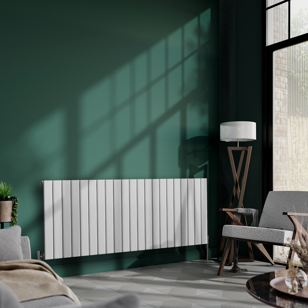 Single White Radiator - 600mm High | Victorian Plumbing