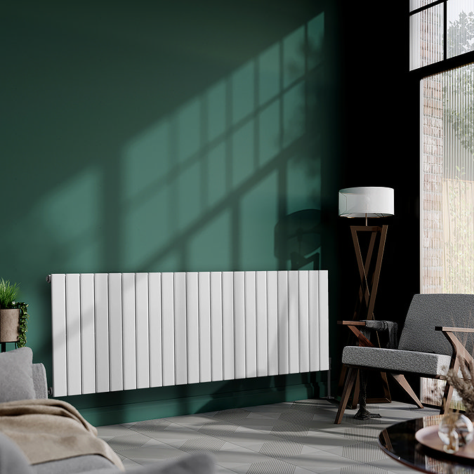 Urban Horizontal Radiator - White - Single Panel (600mm High) 1748mm Wide