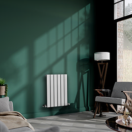 Urban Horizontal Radiator - White - Single Panel (600mm High) 456mm Wide
