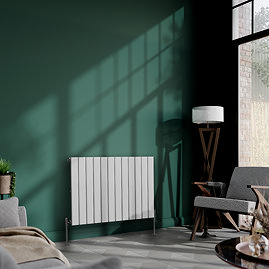 Urban Horizontal Radiator - White - Single Panel (600mm High) 988mm Wide