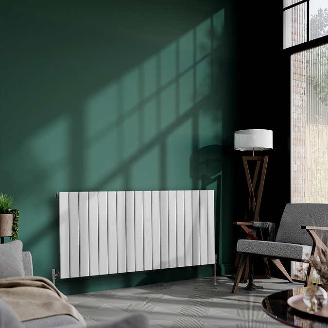 Urban Horizontal Radiator - White - Single Panel (600mm High) 1368mm Wide