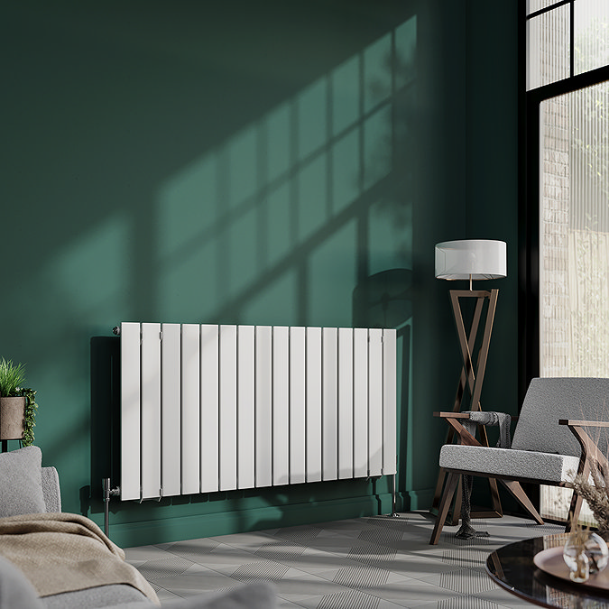 Urban Horizontal Radiator - White - Single Panel (600mm High) 1216mm Wide