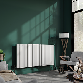 Urban Horizontal Radiator - White - Single Panel (600mm High) 1216mm Wide