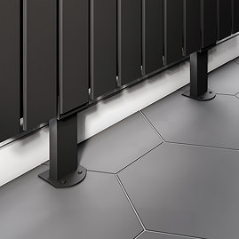 Urban Matt Black Floor Mounted Radiator Feet