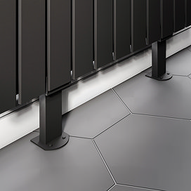 Urban Matt Black Floor Mounted Radiator Feet