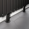Urban Matt Black Floor Mounted Radiator Feet