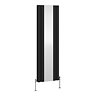 Urban Matt Black Vertical Radiator with Mirror – Double Panel, 1600 x 504mm