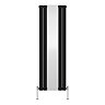 Urban Matt Black Vertical Radiator with Mirror – Double Panel, 1600 x 504mm