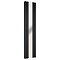 Urban Matt Black Vertical Radiator with Mirror – Double Panel, 1600 x 504mm