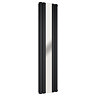 Urban Matt Black Vertical Radiator with Mirror – Double Panel, 1800 x 504mm