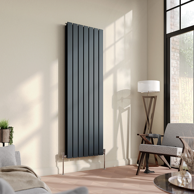 Urban Vertical Radiator - Anthracite - Double Panel (1600mm High) 532mm Wide