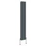 Urban Vertical Radiator - Anthracite - Double Panel (1600mm High) 228mm Wide