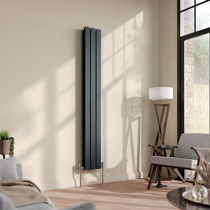 Urban Vertical Radiator - Anthracite - Double Panel (1600mm High) 228mm Wide