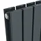 Urban Vertical Radiator - Anthracite - Double Panel (1600mm High)